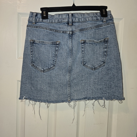 Wild Fable Denim Frayed Hem Mini Skirt - Picture 2 of 5
